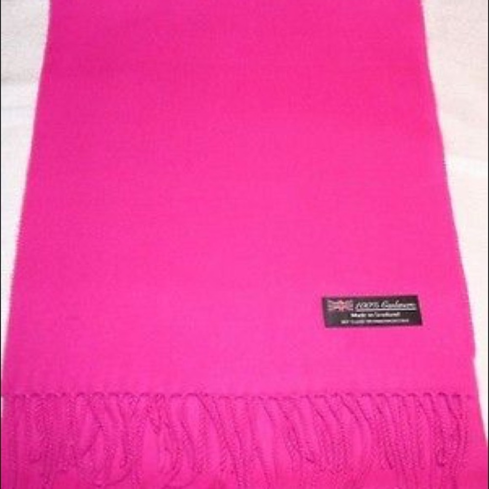 Top Rated ❤New 100% Cashmere Scarf Pink - Picture 2 of 6